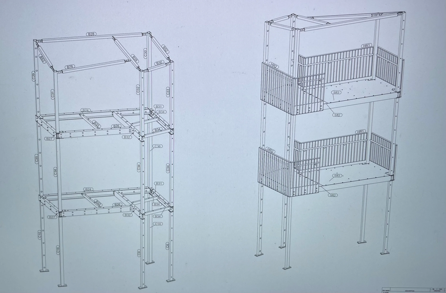 telka-solidworks-autocad-design Tekla, SolidWorks, and AutoCAD design solutions for detailed steel structure modeling and fabrication.